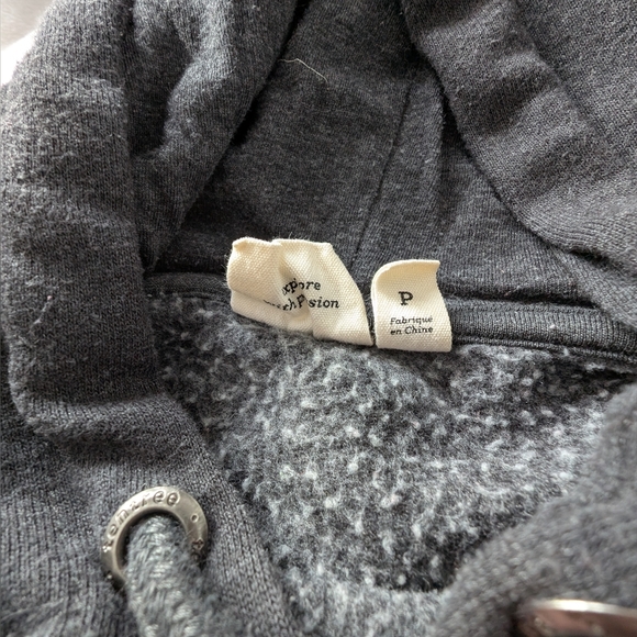 Tentree Charcoal Gray Hoodie with Forest Graphic Design Size S/XS - Picture 12 of 16